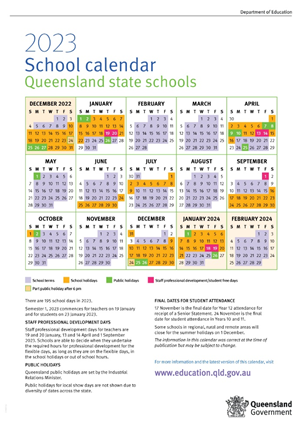 2023 State School Calendar (QLD)