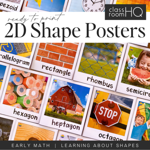 Preview Of 2D Shape Posters Using Photos Of Real Life Examples