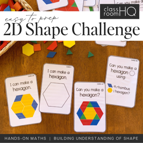 2D Shape Stem Pattern Block Challenge Sq Cover