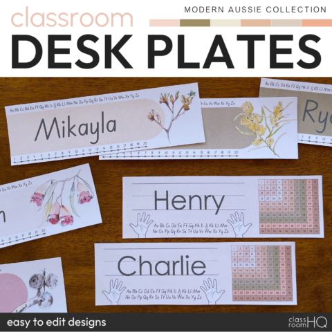Modern Aussie Desk Plates