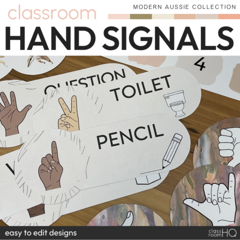 Modern Aussie Hand Signal Posters