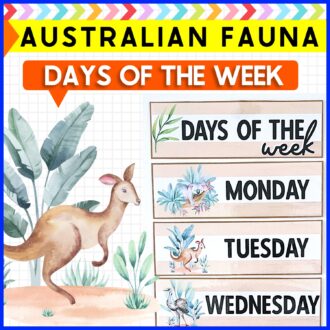 Australian animals days of the week