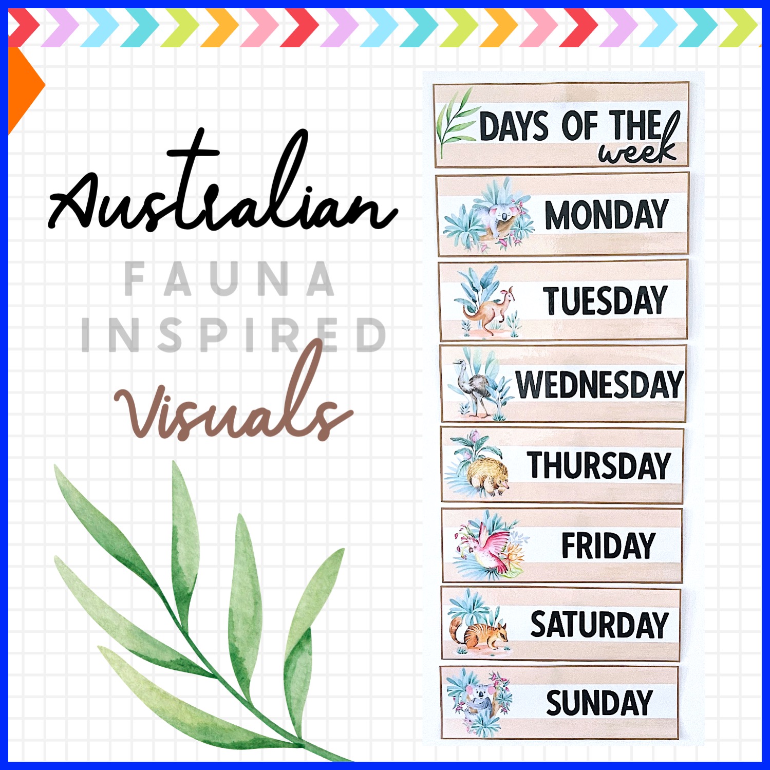 Australian Fauna Days of the week cards - Australian Teachers Marketplace