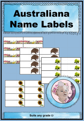 Australiana Name Labels
