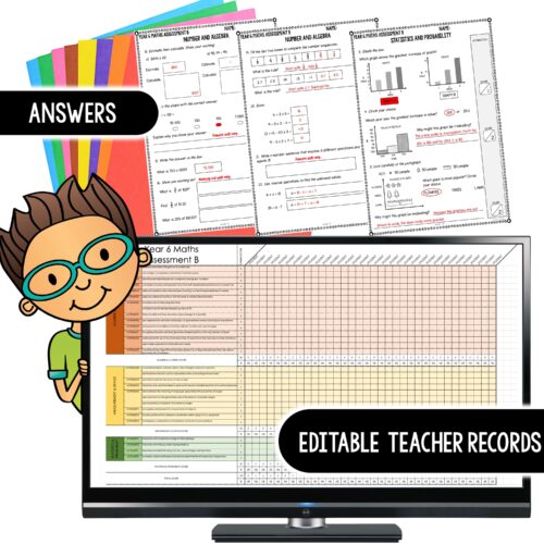 Maths Assessment Year 6 Australian Curriculum V9 Excel Recording