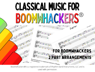 For Boomwhackers 2 part arrangement