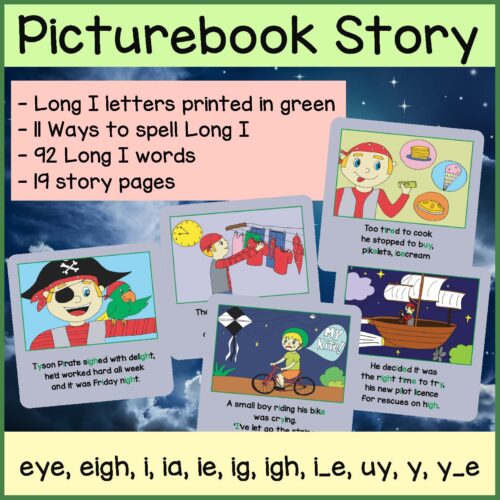 Long I Phonics Storybook Preview Square Page 2