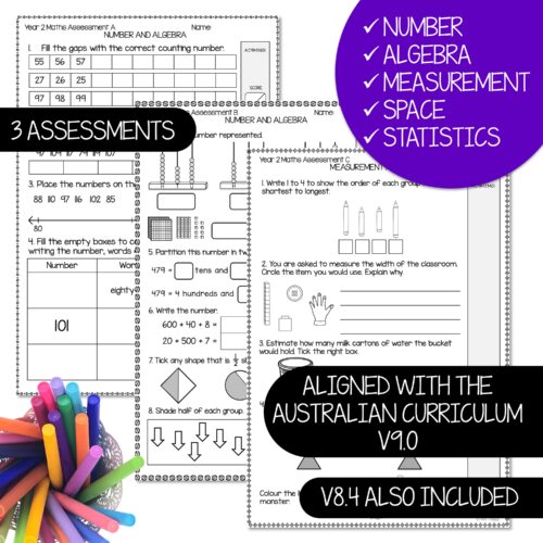 Maths Assessment Year 2 Australian Curriculum V9 Assessments