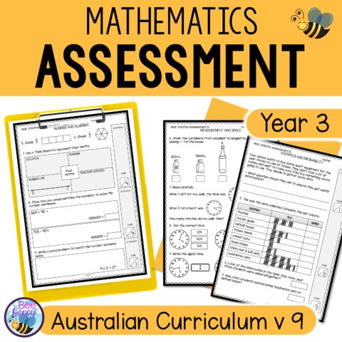 Maths Assessment Year 3 Australian Curriculum V9 Cover