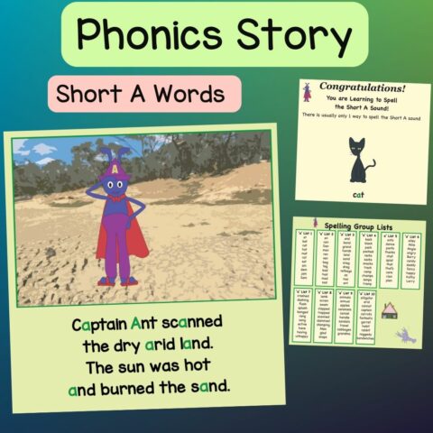 Short A Phonics Storybook Covers