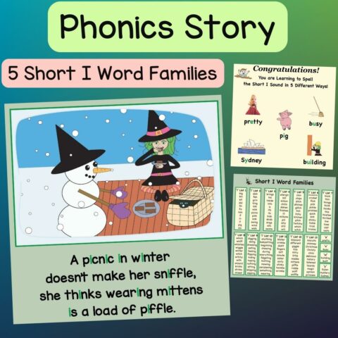 Short I Phonics Storybook Covers