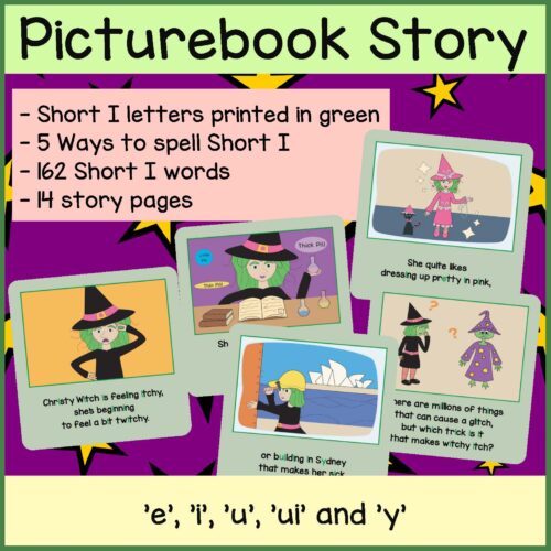 Short I Phonics Storybook Preview Square Page 2