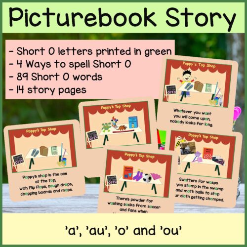 Short O Phonics Storybook Preview Square Page 2