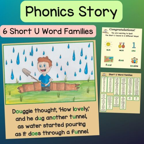 Short U Phonics Storybook Covers