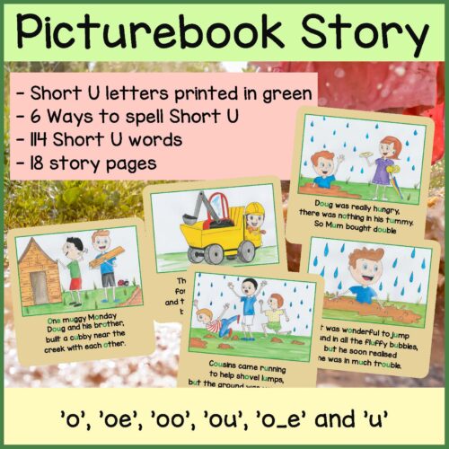 Short U Phonics Storybook Preview Square Page 2