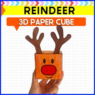 Reindeer cube craft