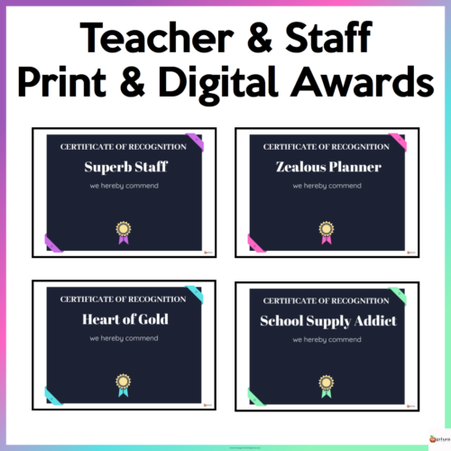 Teacher And Staff Awards For Hs Cover Page