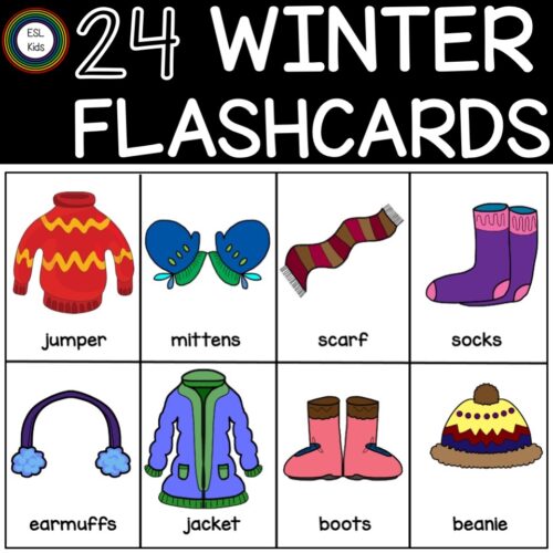 Winter Flashcards Small Preview Esl Kids
