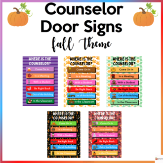 counselor door signs fall cover page