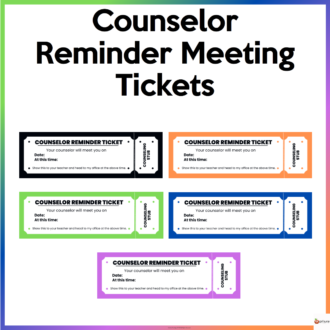 counselor reminder meeting tickets cover page