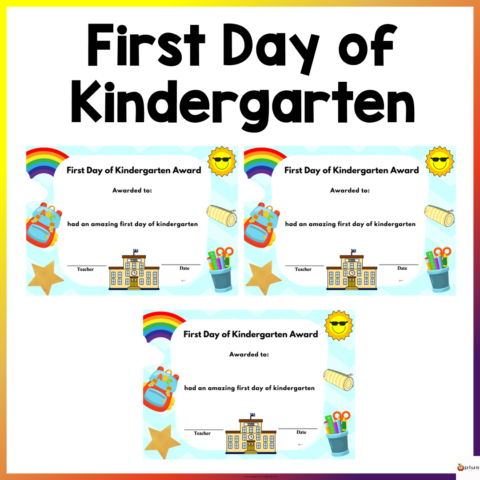 Final First Day Of Kindergarten Cover Page