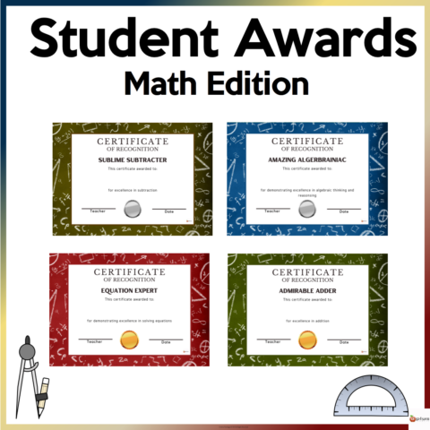 Student Awards Math Edition Cover Page