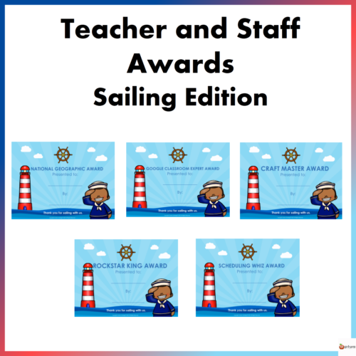 Teacher And Staff Awards Sailing Ediiton Cover Page
