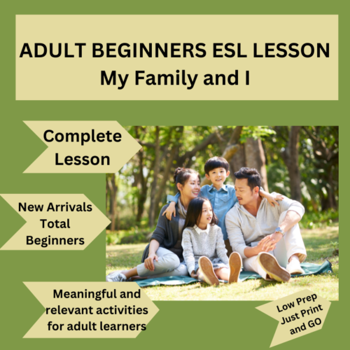 Adult Beginners Esl Lesson My Family And I