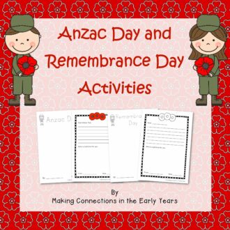 ANZAC and Remembrance Day Activities Cover Page