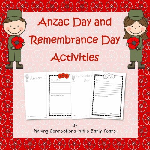 Anzac And Remembrance Day Activities Cover Page
