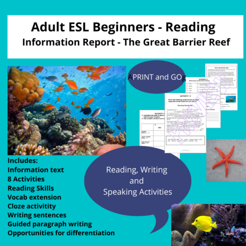 Adult Esl Beginners Great Barrier Reeftpt