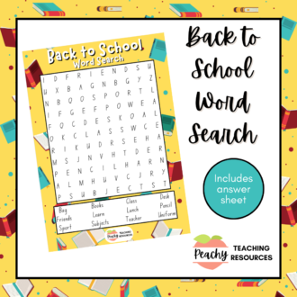 Back to School Word Search Product Image