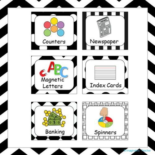 Classroom Labels Black And White 4