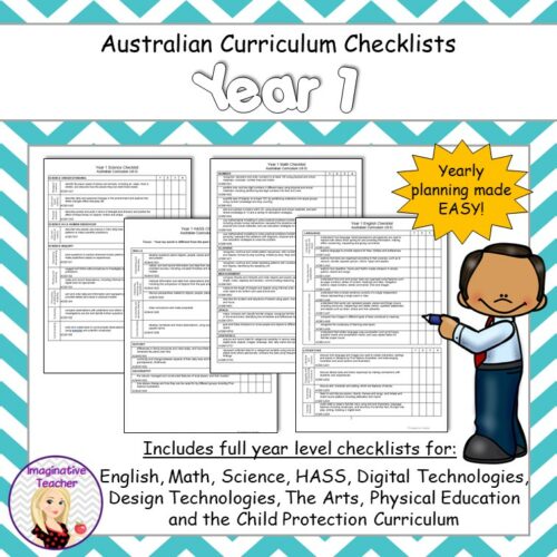 Curriculum Checklists Year 1 Square Cover