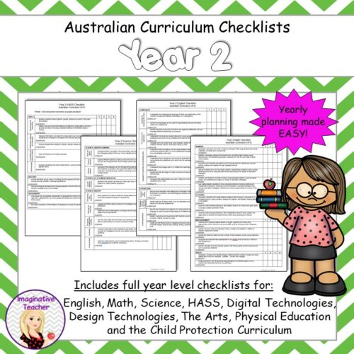 Curriculum Checklists Year 2 Square Cover