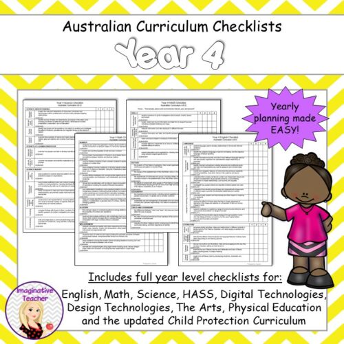 Curriculum Checklists Year 4 Square Cover