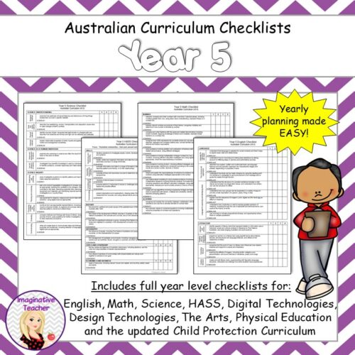 Curriculum Checklists Year 5 Sqaure Cover