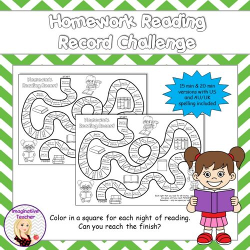 Free Homework Reading Record Path Square Cover