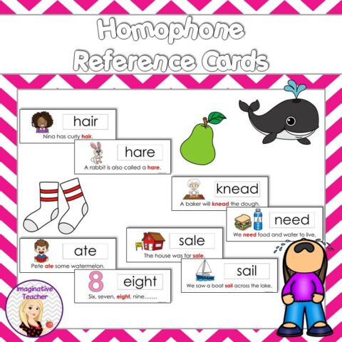 Homophones Reference Cards Square Cover