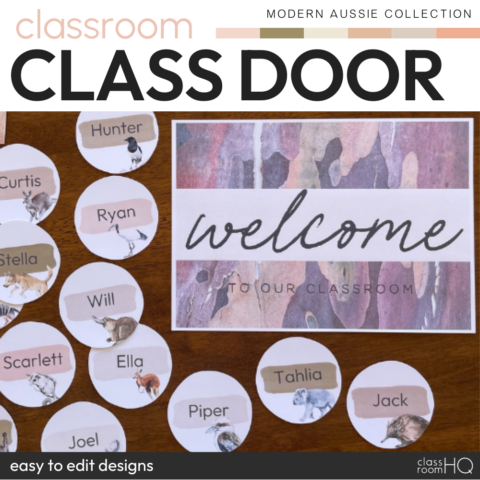 Modern Aussie Classroom Door Display Pack