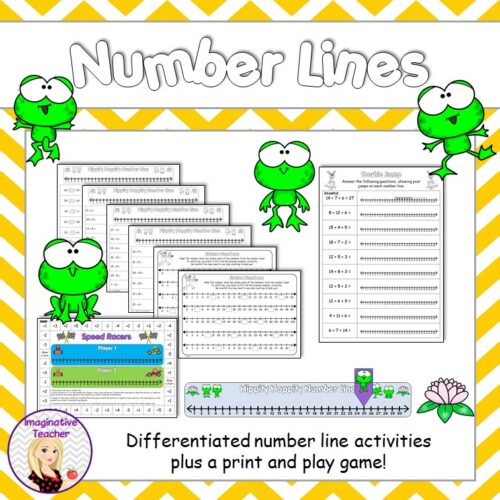 Number Lines Square Cover