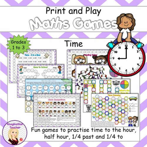 Print And Play Maths Time Grades 1 3 Square Cover