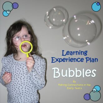 Cover page Learning Experience Plan Bubbles