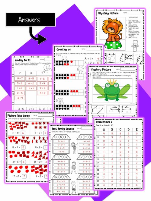 Australian Curriculum Maths Year 1 Addition And Subtraction Worksheets Answers