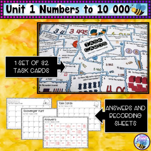 Year 3 Maths Numbers To 10 000 Task Cards