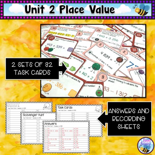Year 3 Maths Place Value Task Cards