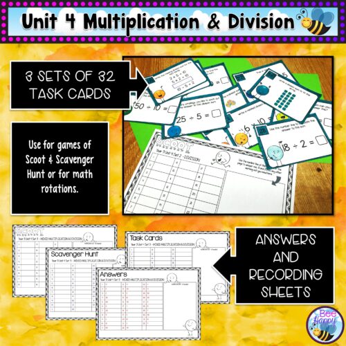 Australian Curriculum Maths Year 3 Multiplication And Division Task Cards