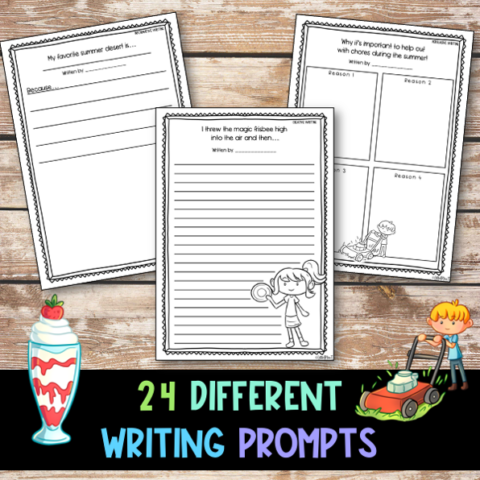 Summer Writing Prompts - Creative Persuasive Informative Writing Papers ...