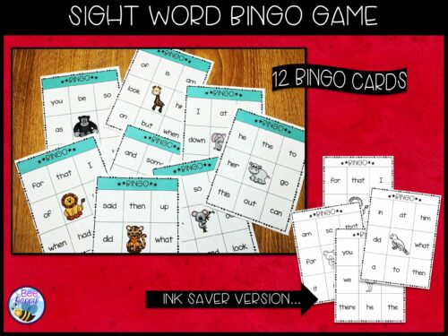 Sight Word Bingo
