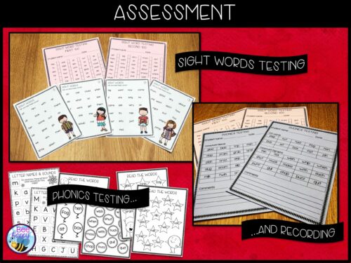 Back To School Sight Words And Phonics Testing And Recording